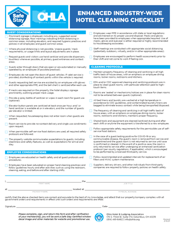 00 Ohla Safe Stay Hotel Checklist Rev031521